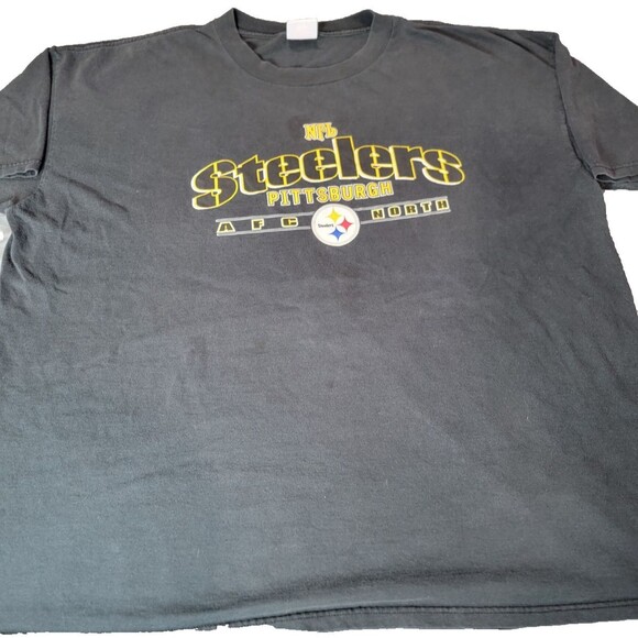 Vintage NFL Pittsburgh Steelers 2xL North A Division T-shirt no size tag - Picture 1 of 4